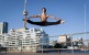 Evgeni Dokoukine jumping with flour powder. Toronto Canada dance photography by David Walker.