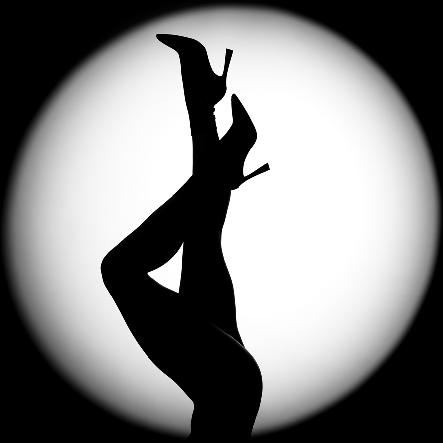 Silhouette stiletto legs Toronto Canada dance photographer David Walker
