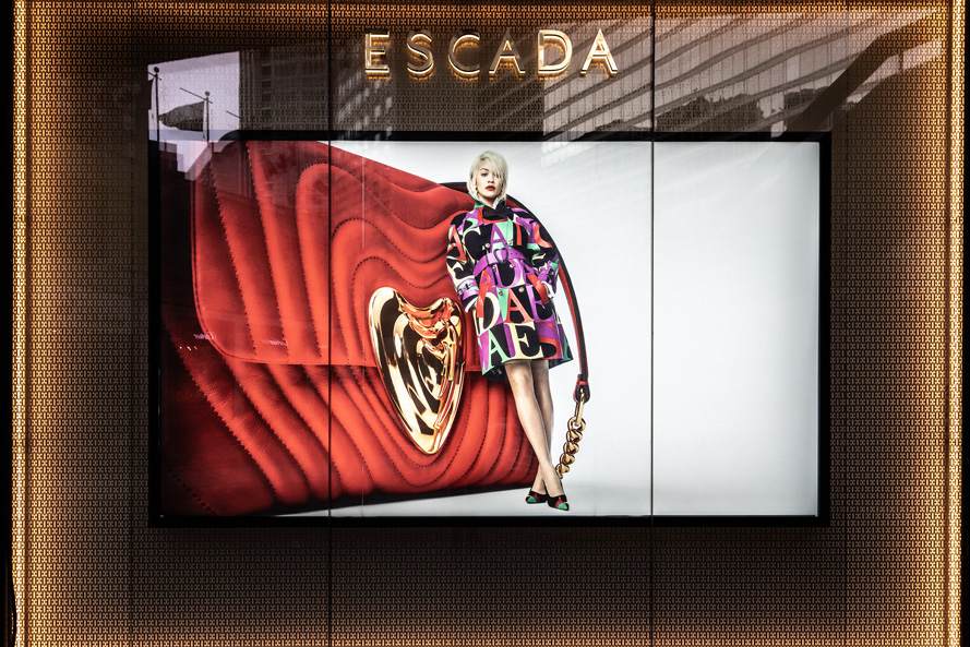 Escada Fashion Window Winter 2019 downtown Toronto Canada dance and performance photographer David Walker