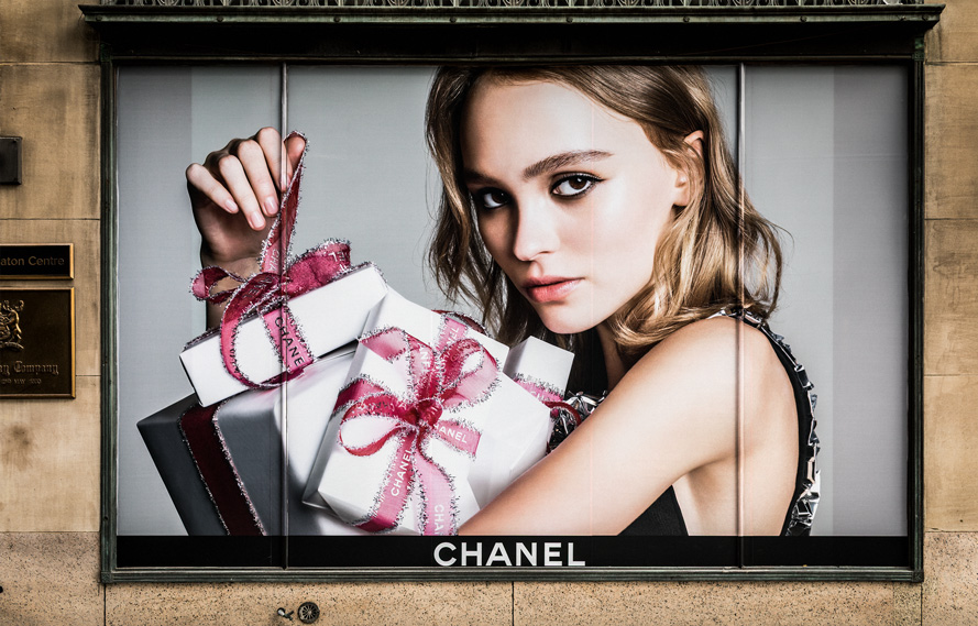 Chanel on Hudson's Bay south side Winter 2016 downtown Toronto Canada dance and performance photographer David Walker