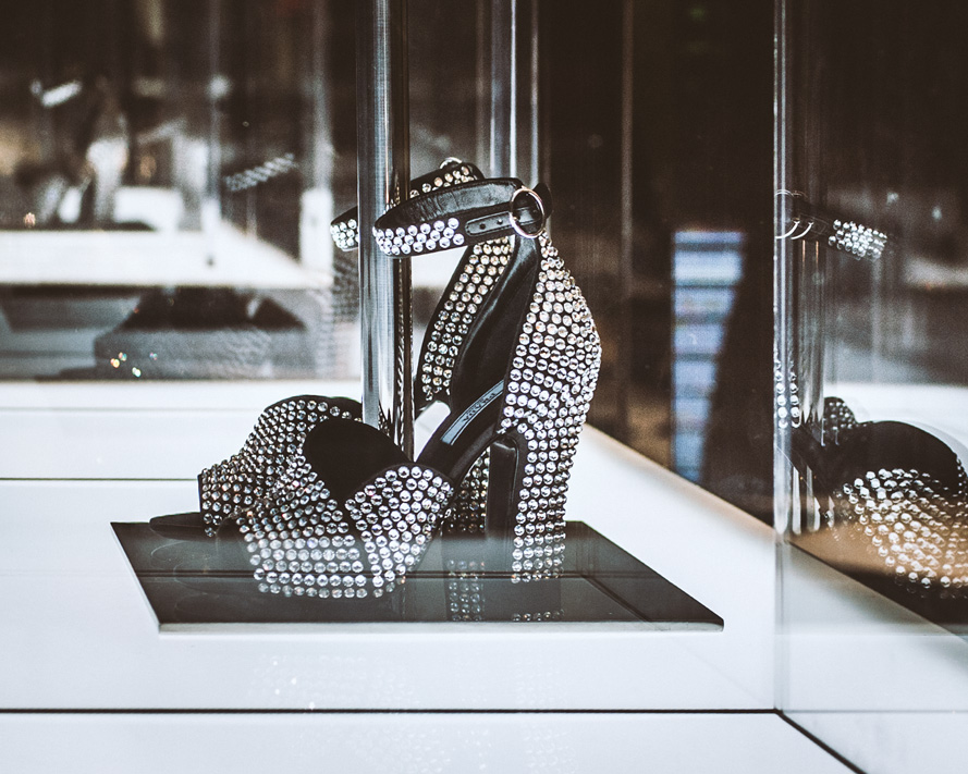 Prada Shoe Fashion Window Fall 2019 downtown Toronto Canada dance and performance photographer David Walker